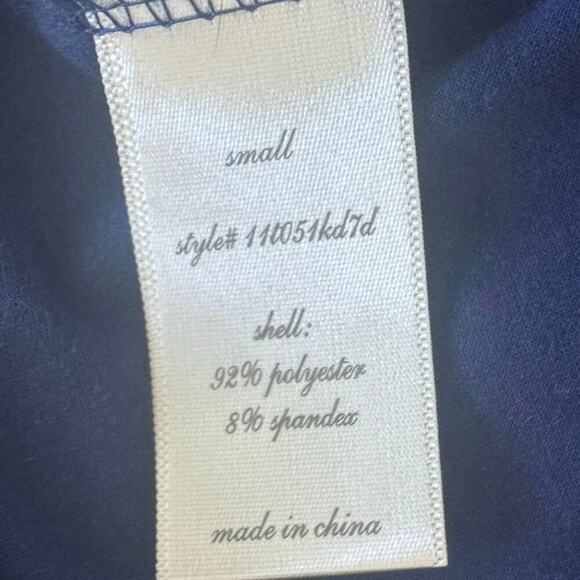 ALYA Blue One Shoulder Floral Embroidered Ruffle Top Peasant Boho Blouse Sz S - Picture 9 of 10